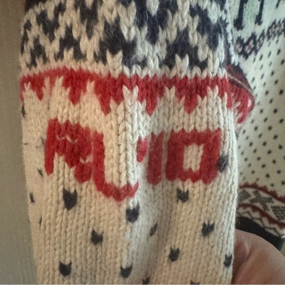 Vintage Polo Ralph Lauren Winter Moose Pullover Sweater Cashmere Angora Men's M - Picture 8 of 16